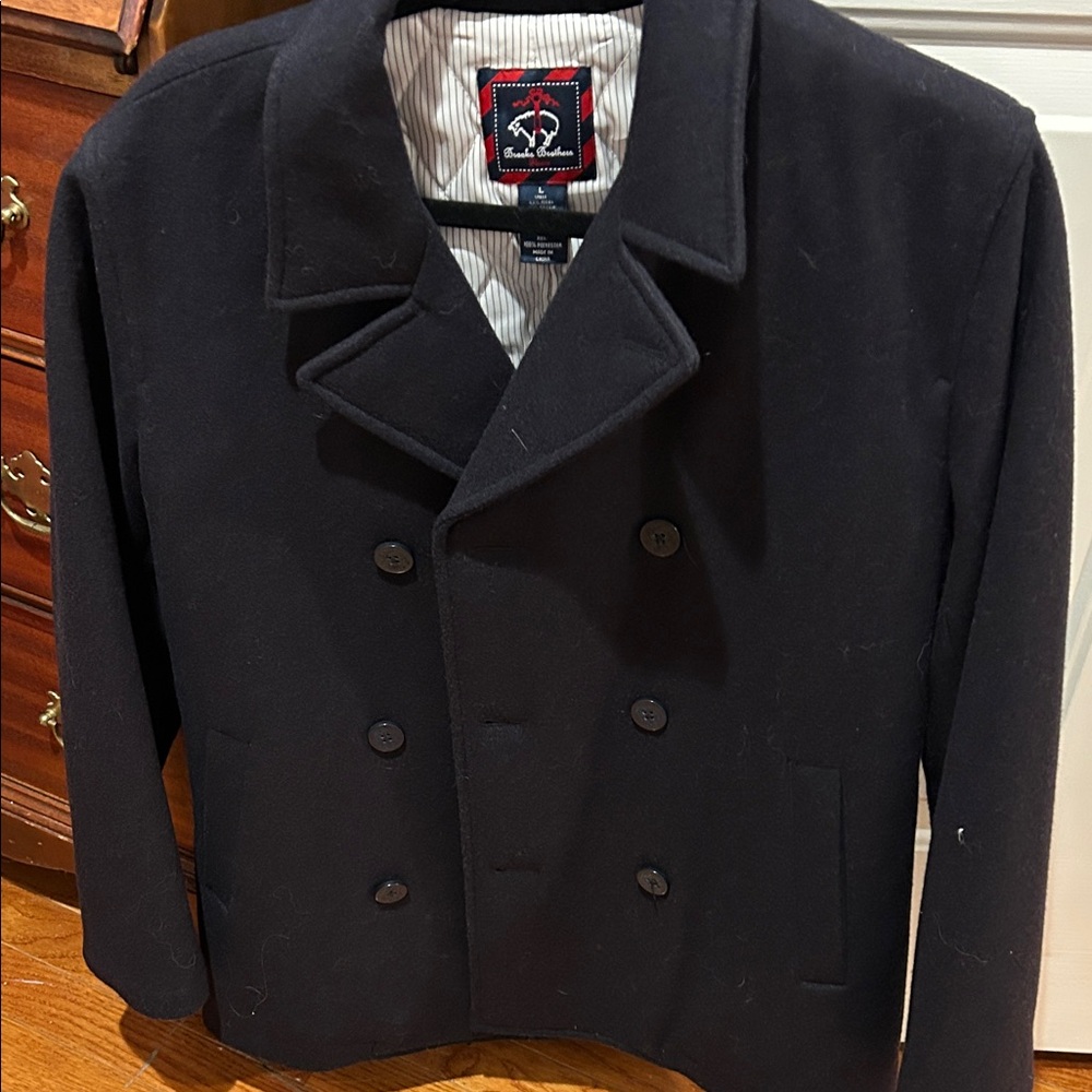 Brooks Brothers Elegant Black Peacoat